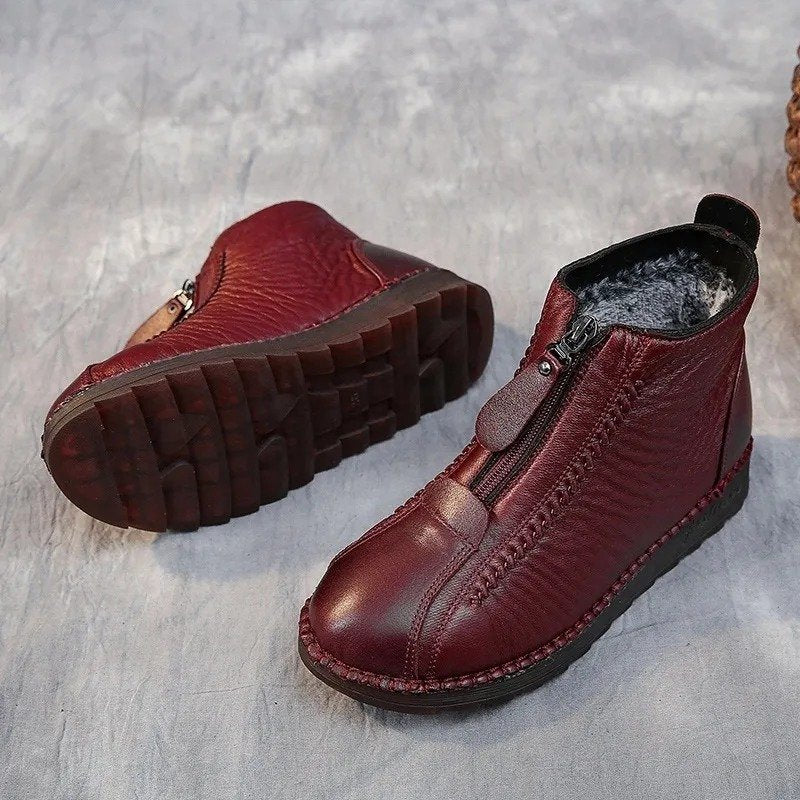 Antislip laarzen van synthetisch leer: elegantie en veiligheid in het dagelijks leven